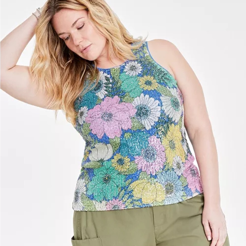 Floral Sleeveless Top - Multicolor